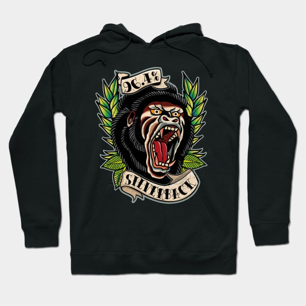 Traditional tattoo 96.4% Silverback Gym Apparel Hoodie by BOEC Gear